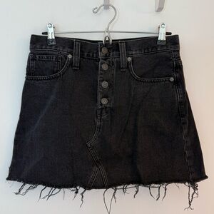 Madewell black denim mini skirt 28
